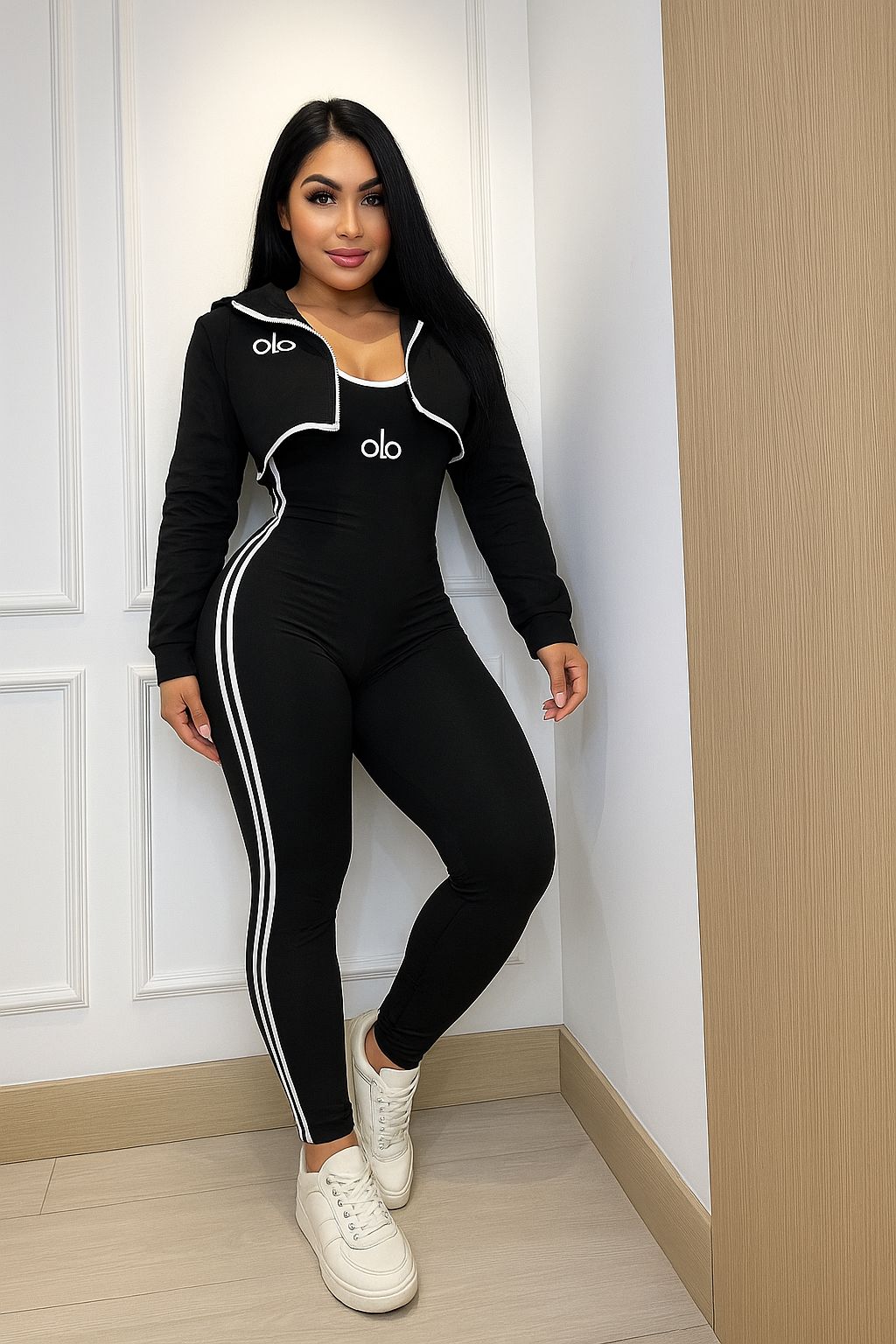 Conjunto 2 Piezas Enterizo y Chaqueta Strech