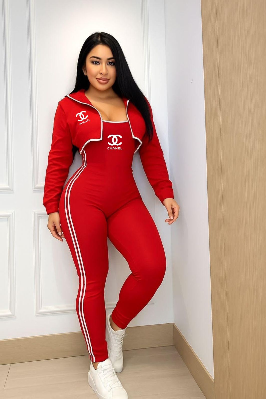 Conjunto 2 Piezas Enterizo y Chaqueta Strech