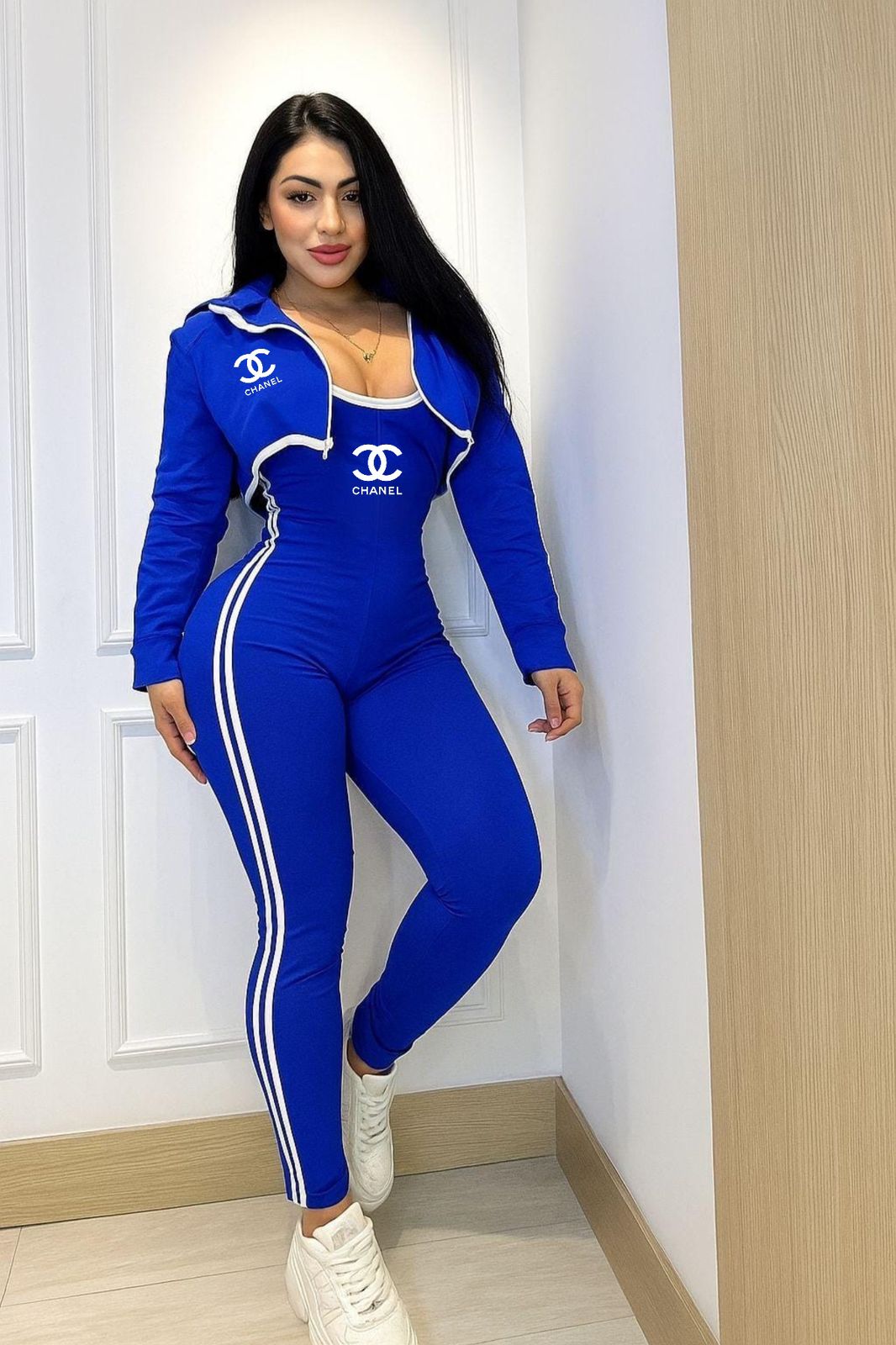Conjunto 2 Piezas Enterizo y Chaqueta Strech