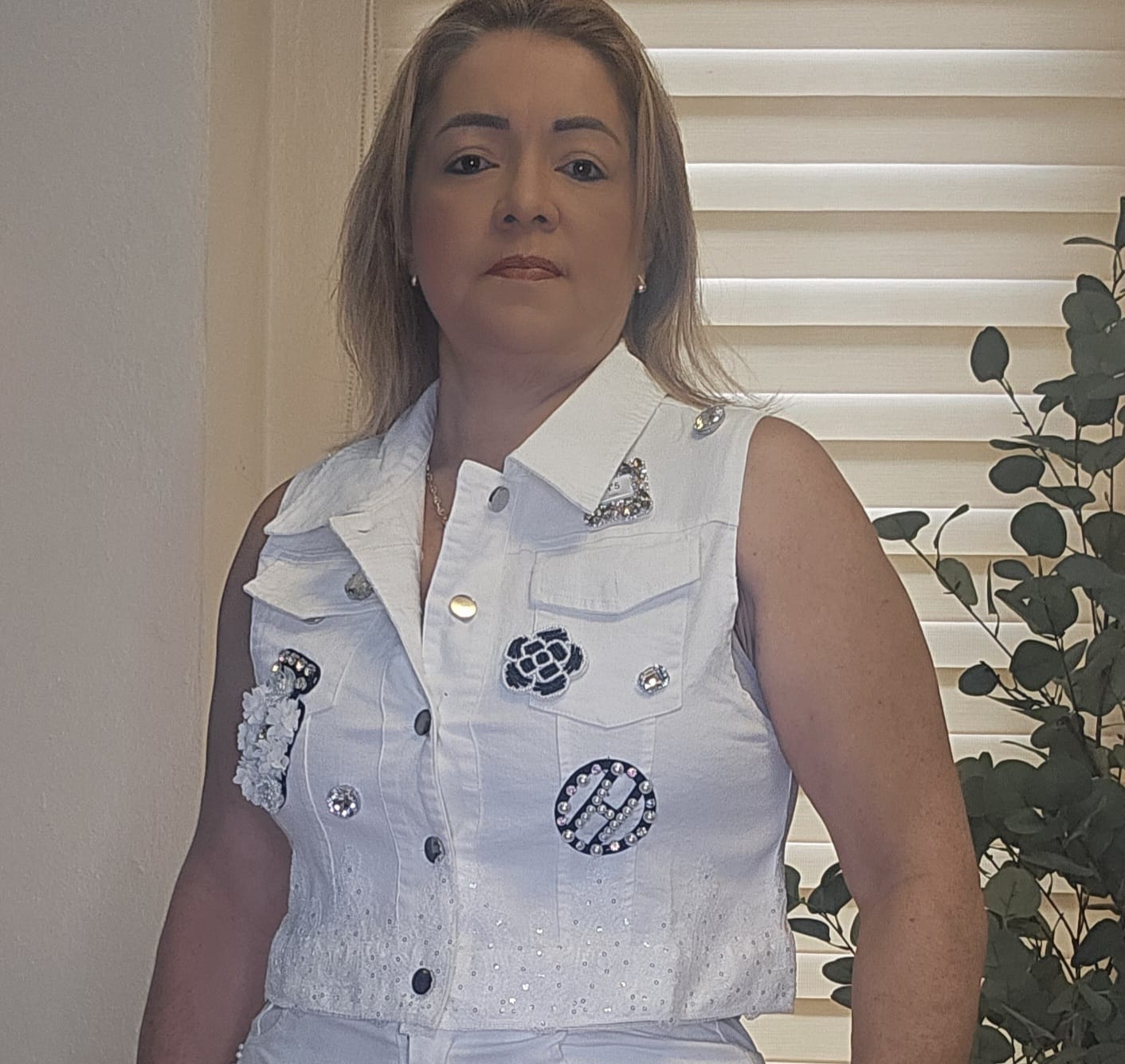 Blusa Jacket sin Manga